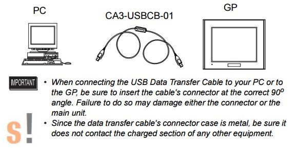 CA3-USBCB-01 # USB HMI kábel/Pro-face/GP3000/ST3000(W)/LT300